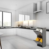 thumbnail of WellHome - Cubo de basura y reciclaje Metálico de 2 compartimentos de 34L (2x17L) en color Gris brillo - 33,5x25x92cm