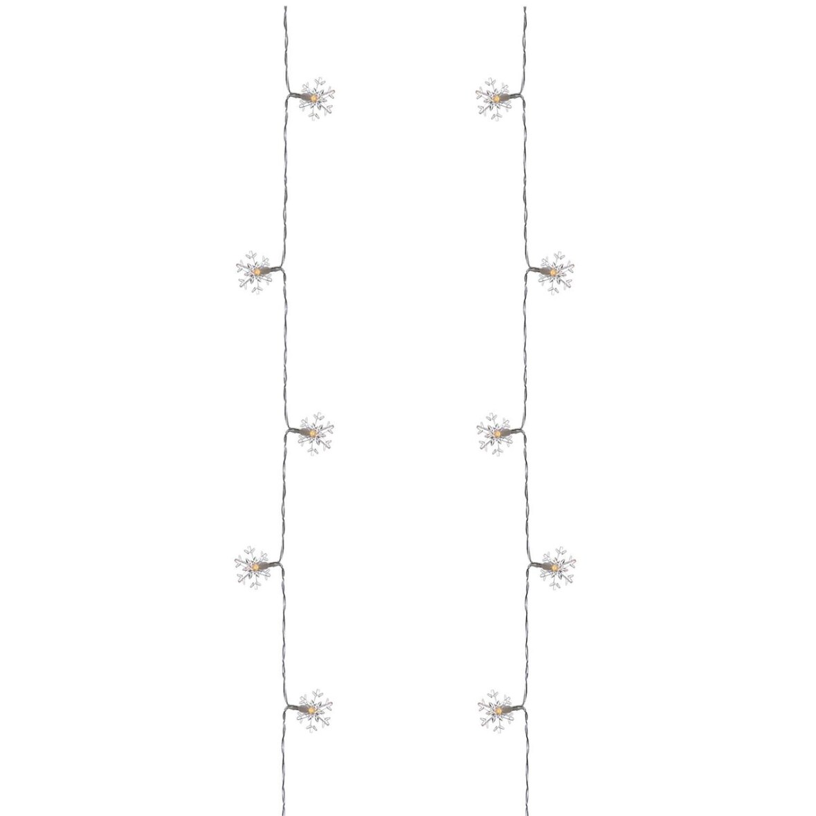 LED Lichterkette Schneeflocken 2m Deko Winter Weihnachtsbeleuchtung für Innen