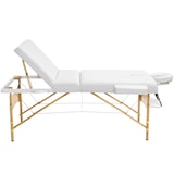thumbnail of 3 Zonen Massageliege-Set mit 10cm Polsterung, Lagerungsrollen und Holzgestellweiß