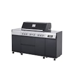 thumbnail of Tarrington House Barbecue a gas con 6+1+1 bruciatori, acciaio/acciaio inox, 172 x 59 x 116 cm, con ripiani laterali, termometro digitale, ruote, nero