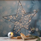 thumbnail of LED Stern Leuchtstern Dekostern Metallstern Weihnachtsstern H: 58cm Timer