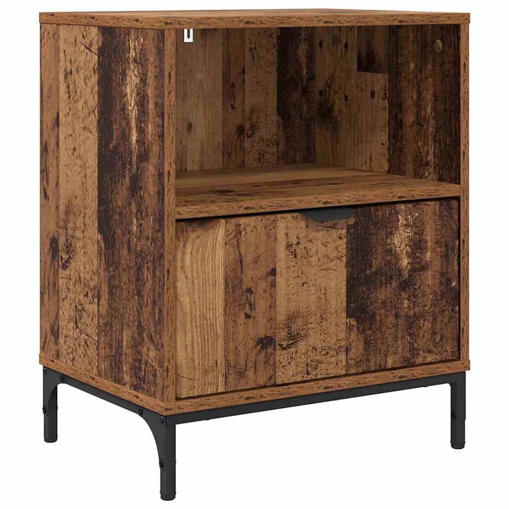 vidaXL Nachttisch mit Schubladen Altholz 49 x 36 x 61 cm Holzwerkstoff