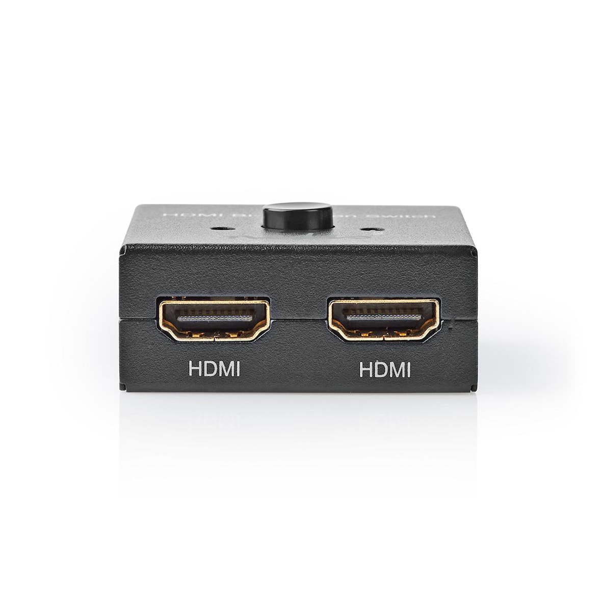 Nedis HDMI-Switch - 3 poort(en) - 1x HDMI Input / 2x HDMI Input - 1x HDMI Output / 2x HDMI Output - 4K@60Hz - 6 Gbps - Metaal - Antraciet