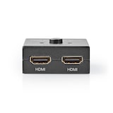 thumbnail of Nedis HDMI-Switch - 3 poort(en) - 1x HDMI Input / 2x HDMI Input - 1x HDMI Output / 2x HDMI Output - 4K@60Hz - 6 Gbps - Metaal - Antraciet