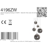 thumbnail of Pendelleuchte 5-fl. "Bollique" 4196ZW Schwarz + Rauchglas