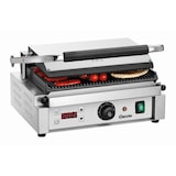 thumbnail of Contact/Paninigrill 1RDIG | Geribbeld | 2.2kW | Grillplaten Gietijzer/Geëmailleerd | 410x400x200(h)mm