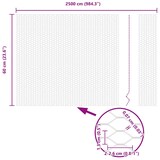 thumbnail of vidaXL Hexagonzaun Grau 0,6 x 25 m PVC