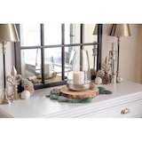 thumbnail of Windlicht Bora (Höhe 28 cm), gehämmert, vernickelter Keramikfuß