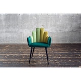 thumbnail of Silla KAWOLA Silla de comedor FREJA Base verde terciopelo negro