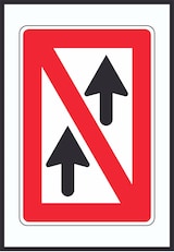 thumbnail of Allgemeines Überholverbot Symbol A4 Rückseite selbstklebend