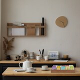 thumbnail of Relaxdays Sortierbox Holz, 15 Fächer, HxBxT: 3,5x32x26 cm, Aufbewahrungsbox für Tee, Perlen u. Nähzubehör, offen, natur