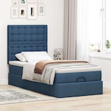 thumbnail of vidaXL Ottoman-Bett mit Matratze & LEDs Blau 80x200 cm Stoff