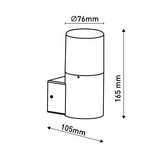 thumbnail of Außenwandleuchte "Torcia" h: 16,5cm schwarz