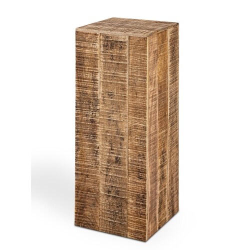 Blumensäule 27x27 Blumen Hocker Holz Pflanzenständer Beistelltisch quadratisch Mangoholz : Höhe 73 cm