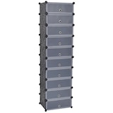 thumbnail of Helloshop26 - Armoire à chaussures range chaussures rangement meuble entrée couloir salon avec 10 compartiments Noir noir 02_0021403