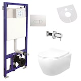 thumbnail of Hänge Wand Dusch WC Taharet/Bidet Funktion + KOMPLETTE SET Toilette Spülrandlos