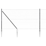 thumbnail of vidaXL Zaunpfosten Grau 50 x 1,2 m (50 mm Gitter) Stahl und PVC