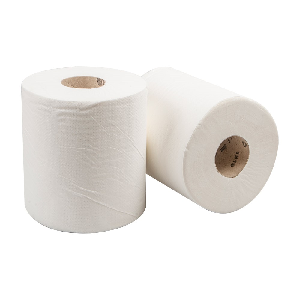 Garcia de Pou 6 Unità - Asciugamani "Maxi Barril" Ecolabel 1 Veli - 735 Fogli 22 G/M2 Ø 20X21,6 Cm Bianco Tissue