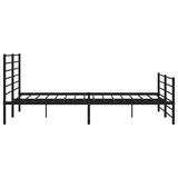 thumbnail of vidaXL Bedframe met hoofd- en voeteneinde metaal zwart 193x203 cm