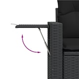 thumbnail of vidaXL 14-tlg. Garten-Sofagarnitur mit Kissen Schwarz Poly Rattan