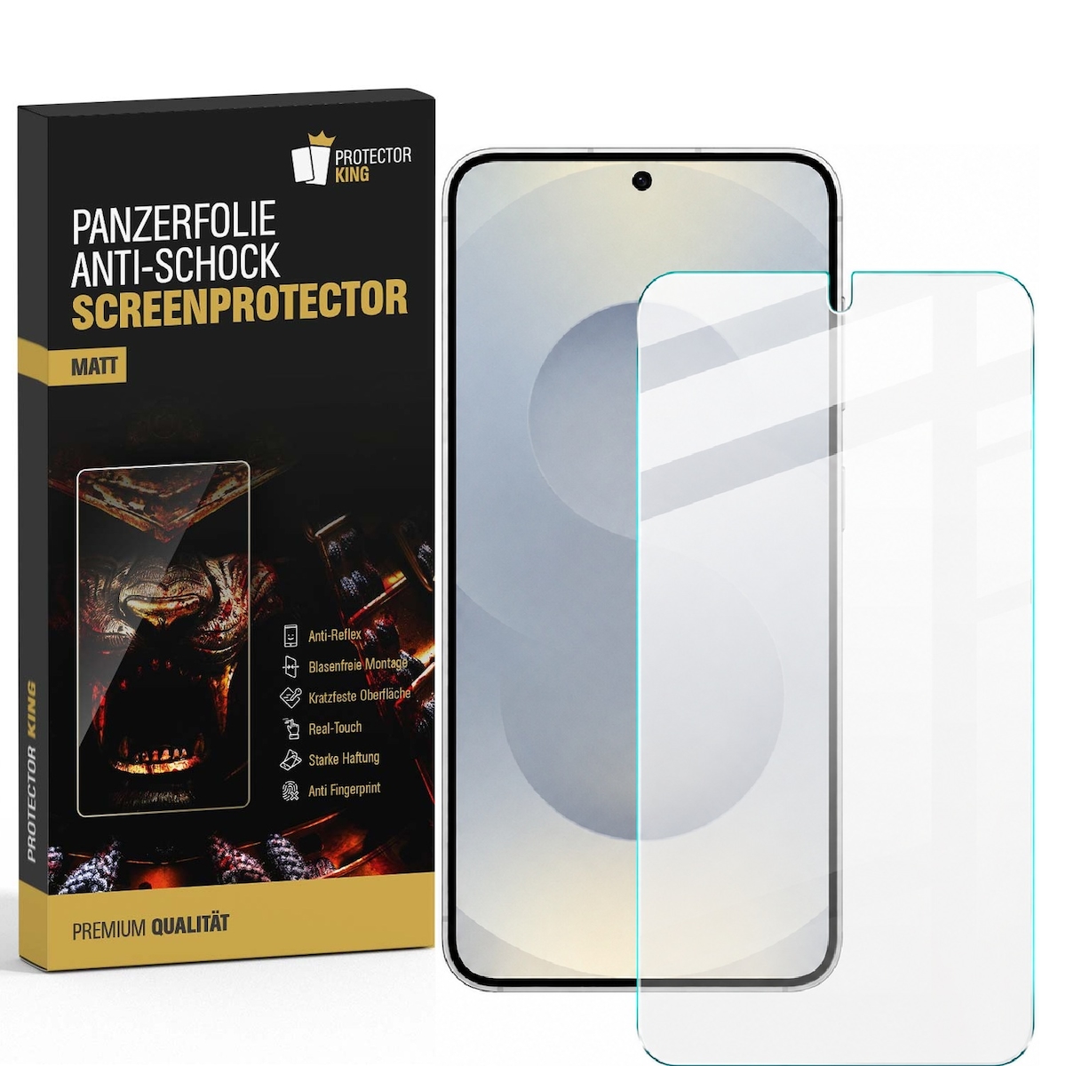 4x Panzerfolie für Samsung Galaxy S26 Plus Anti-Shock, Anti-Reflex, matt entspiegelt Displayschutzfolie Screen-Protector, Anti-Kratz, Anti-Schmutz