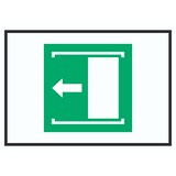 thumbnail of Schiebetür öffnet nach links Symbol A4 (210x297mm) Schild