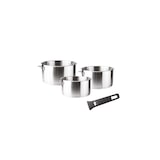 thumbnail of Série de 3 casseroles combi 16-18-20 cm -  Argent Rond Inox Lacor 34x26 cm