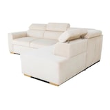 thumbnail of Canapé d'angle convertible réversible - 4/5 places - KELIO - Velours côtelé beige - 245 x 184 x 77/87cm