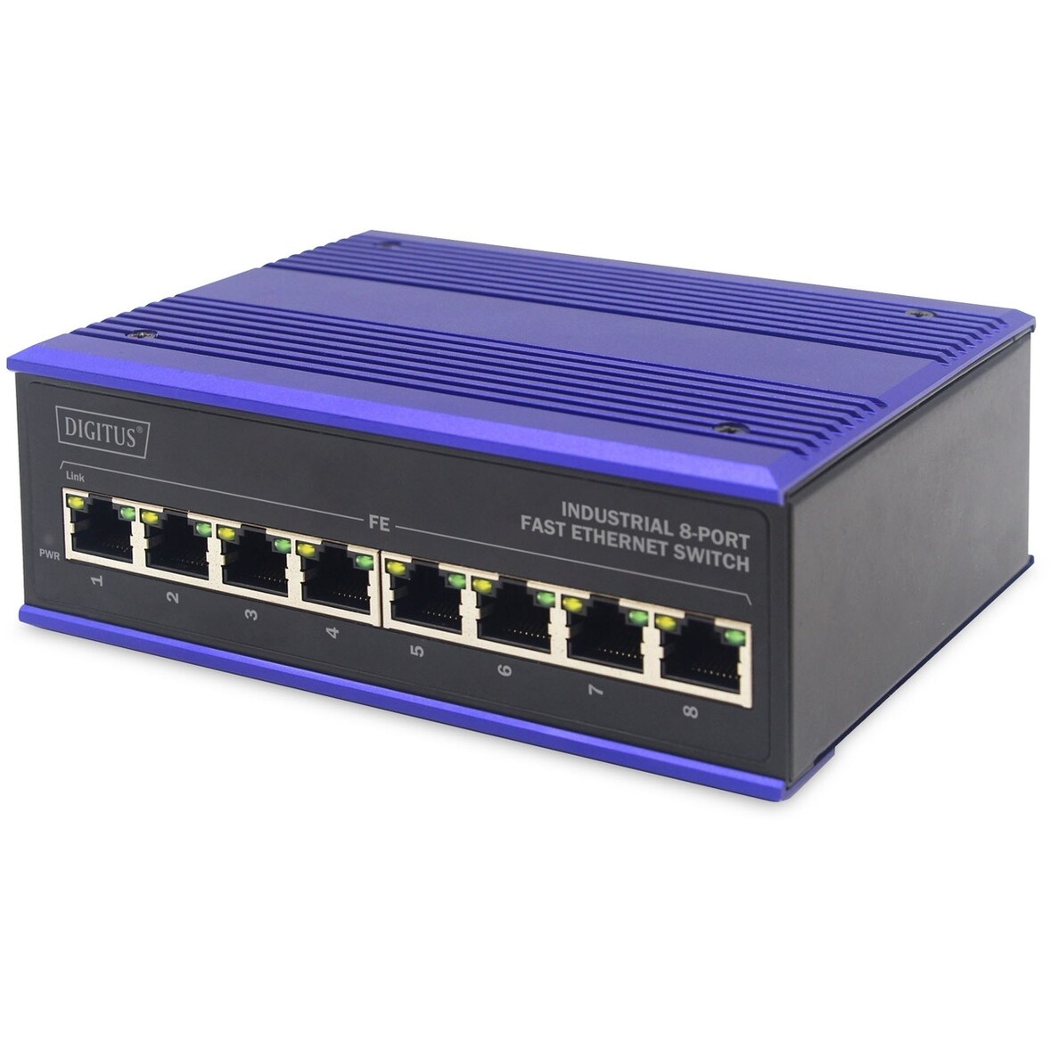 DIGITUS DN-650106 Industrieller 8-Port Fast Ethernet Switch