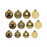 thumbnail of GLOUPIE Box 42 Palline Per Albero Di Natale In Vetro Resistente Oro, 3 Misure Ø 7, 6, 5 cm, In Diverse Finiture Color Oro