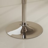 thumbnail of HOMCOM mesa de bar redonda con altura ajustable 67-93 cm, Ø60 cm, giratoria 360°, con base redonda de metal cromado, para bistró, cocina, natural