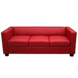 thumbnail of 3er Sofa Couch Loungesofa Lille ~ Leder, rot