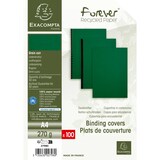 thumbnail of Exacompta 2798C 4x 100er Packung Einbanddeckel, Evercover 270g/qm, Lederprägung, für DIN A4 Format - Dunkelgrün