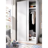 thumbnail of Dmora Kleiderschrank Kilimangiaro, Garderobe für Schlafzimmer, Kleiderschrank mit 2 Schiebetüren, 100x50h204 cm, Weiß
