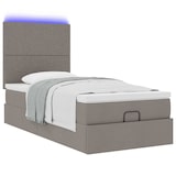 thumbnail of vidaXL Ottomane Bett mit Matratze & LEDs Taupe 90x200 cm Stoff