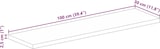 thumbnail of vidaXL Tischplatte 100x30x2,5 cm Rechteckig Massivholz Mango