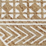 thumbnail of vidaXL Teppich Handgefertigt Jute Weißer Druck 120 cm