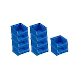 thumbnail of PROREGAL 10x Blaue Sichtlagerbox 1.0 | HxBxT 6x10x10cm | 0,4 Liter | Sichtlagerbehälter, Sichtlagerkasten, Sichtlagerkastensortiment