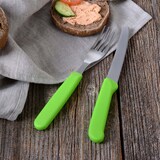 thumbnail of GRÄWE Tafelgabeln, 6 Stück, Edelstahl, bunte Griffe grün