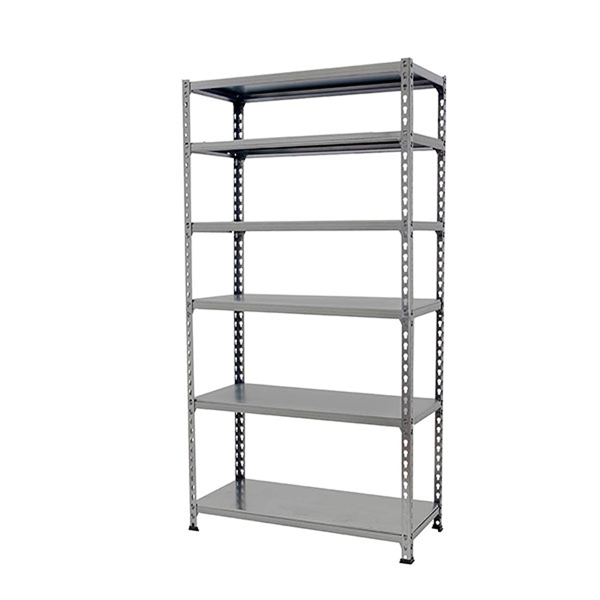 SimonRack Metallregal, 2500x1200x500 mm, 6 Ebenen, Metallboden, 200 kg Biegepunkt, Grau - Simonclick