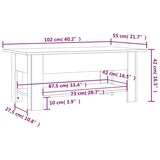 thumbnail of vidaXL Salontafel 102x55x42 cm bewerkt hout betongrijs
