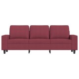 thumbnail of vidaXL 3-Sitzer-Sofa mit Hocker Weinrot 180 cm Stoff