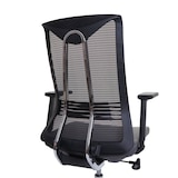 thumbnail of Silla de oficina HWC-J53, silla giratoria silla de escritorio, ergonómica imitación cuero ~ gris