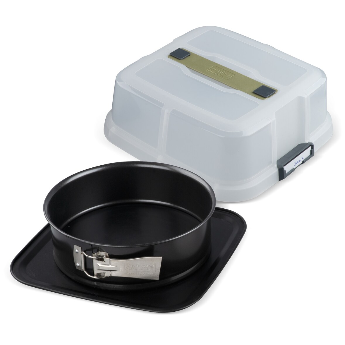 Moule à charnière rond 23 cm avec couvercle de transport Zenker Bake Click and Go