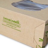 thumbnail of greenbox - Blockbeutel m. Fenster L, 15,5 x 7 x  24,2 cm, PLA-Folie, braun, Clipband, Kraftpapier, 400 St.