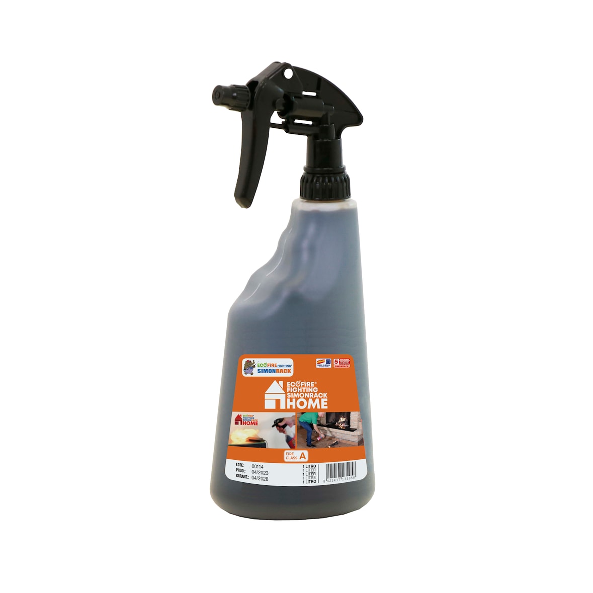 ECOFIRE Fighting Equipo Extinción de Fuegos ACK, Hogar 1 litro, Ecológico