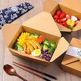 thumbnail of DeinPack Take Away Box I Bio Speisebox mit Faltdeckel 750 ml I Pappschachtel rechteckig 50 Stück