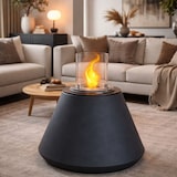 thumbnail of Camino a Bioetanolo Biocamino da Terra per Interno o Esterno in Acciaio e Vetro Bruciatore 1.5 lt Design Moderno per Salotto o Giardino cm 60x56 Nero