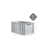 thumbnail of PROREGAL SparSet 5x Eurobox NextGen Economy, Griffe offen, HxBxT 32x40x60cm, 65 Liter, Eurobehälter, Box, Transportbehälter