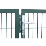 thumbnail of Gartentor Zauntor Einfahrtstor Stabmattenzaun Doppelflügel Grün 800 x 3500